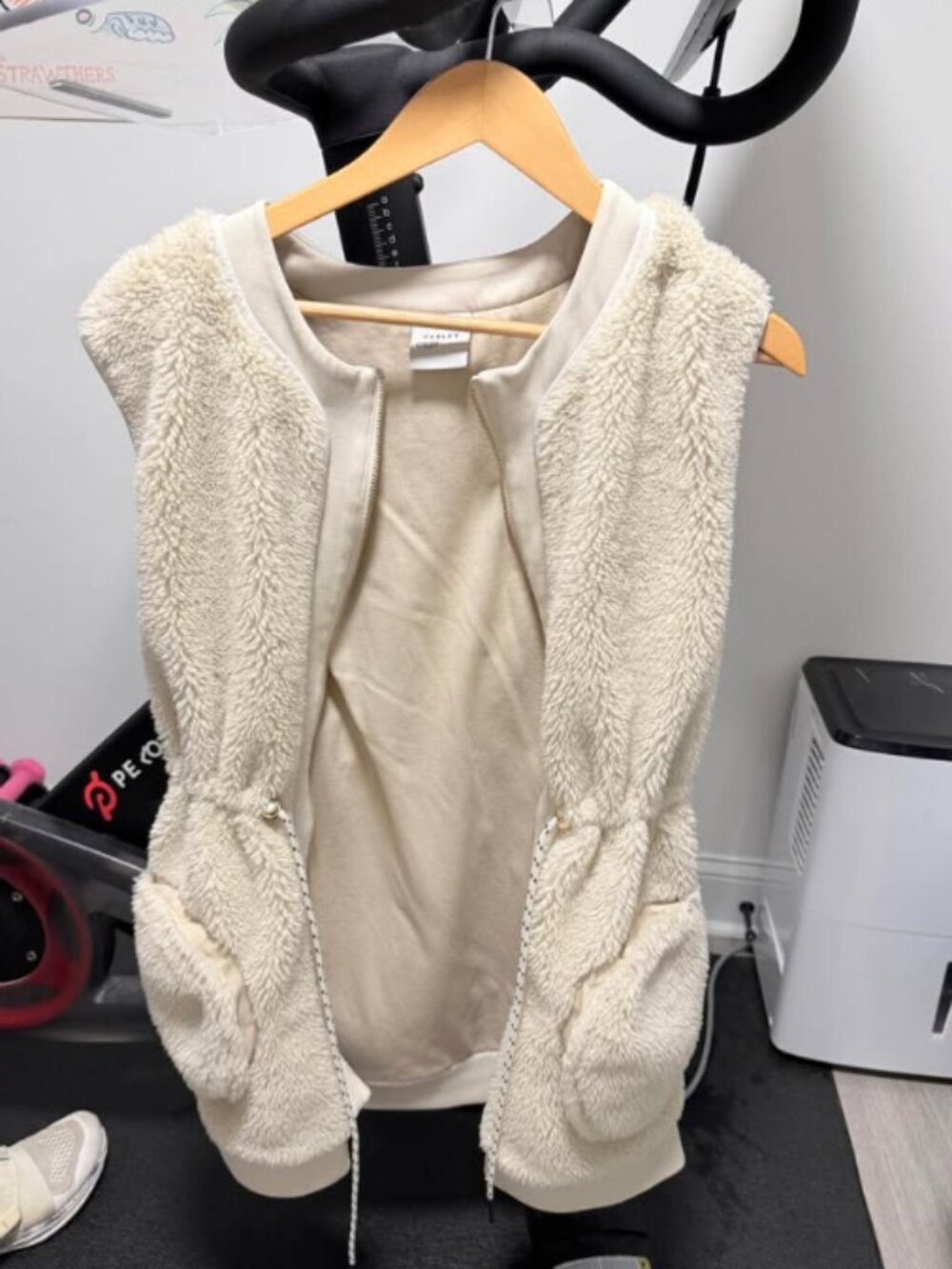 Varley Sherpa Fleece Zip Vest (Cream)